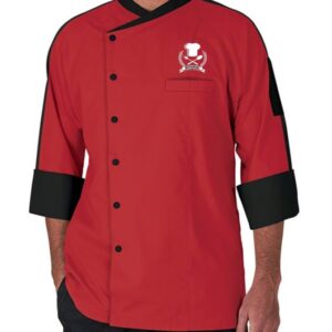 ProChef Black & Red Dual-Tone Chef Coat