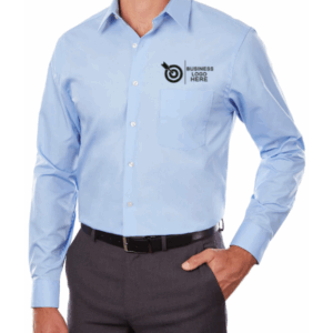 Executive Blue Custom Logo Shirt