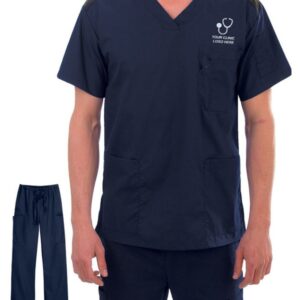 ModernFit Men's Two-Tone Scrub Suit