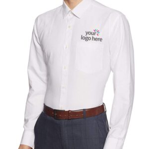 Classic White Embroidered Office Shirt