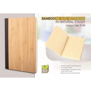 Bamboo A5 Size Notebook in Natural Finish