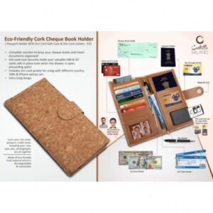 Eco-Friendly Cork Cheque Book Holder