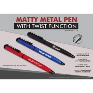 Matty Metal Pen with Twist Function