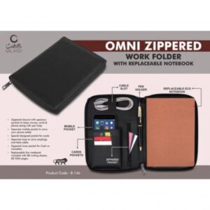 Omni Zippered Work folder with Notebook