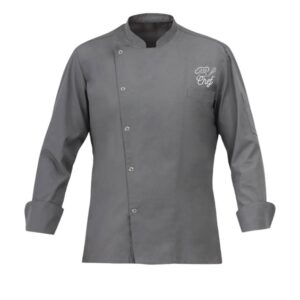 Custom Black Chef Coat With Snap Button