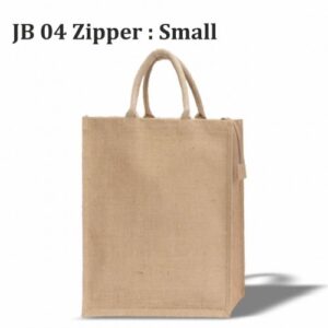 Small Zipper Jute Bag