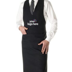 Professional Black V-Neck Apron
