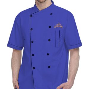 ActiveFit Half Sleeve Blue Chef Coat