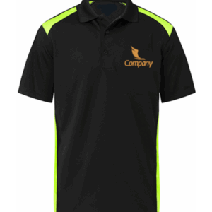 Dual Color Polo T-Shirt Light Green & Black