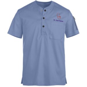 Men's Three Button Scrub Tops